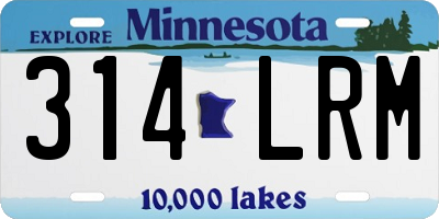 MN license plate 314LRM