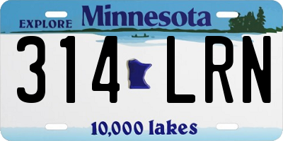 MN license plate 314LRN