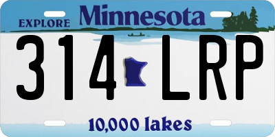 MN license plate 314LRP