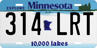 MN license plate 314LRT