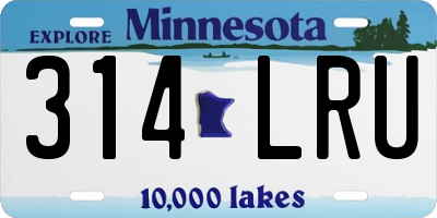 MN license plate 314LRU