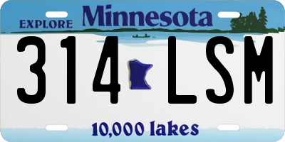 MN license plate 314LSM
