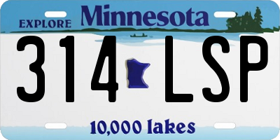 MN license plate 314LSP