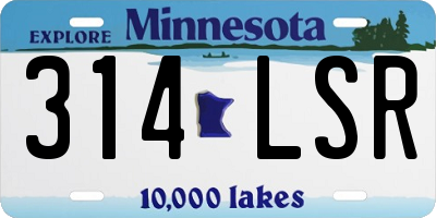 MN license plate 314LSR