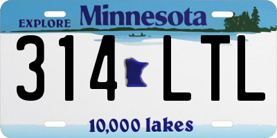 MN license plate 314LTL