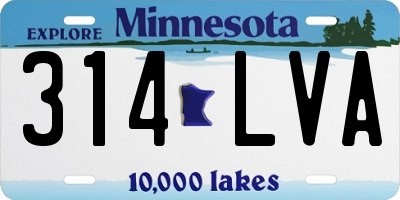 MN license plate 314LVA
