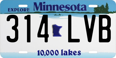MN license plate 314LVB