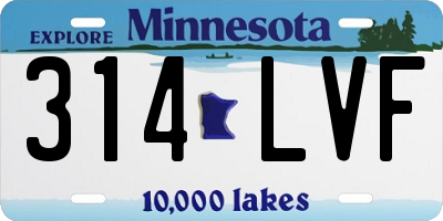 MN license plate 314LVF