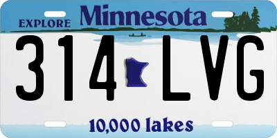 MN license plate 314LVG