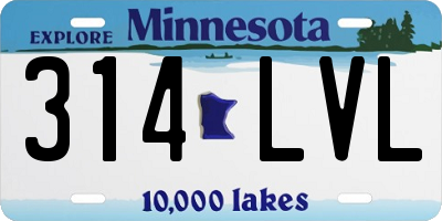 MN license plate 314LVL
