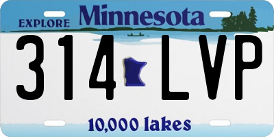 MN license plate 314LVP