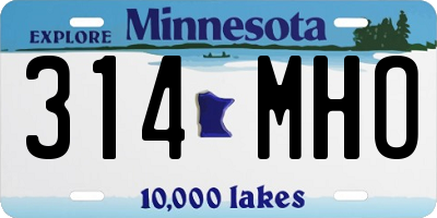 MN license plate 314MHO