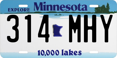 MN license plate 314MHY