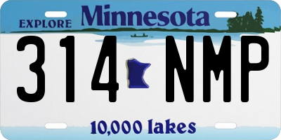 MN license plate 314NMP