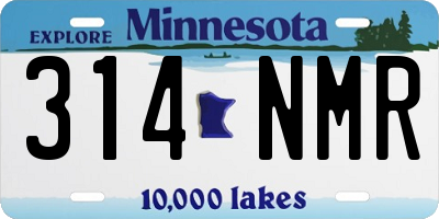 MN license plate 314NMR
