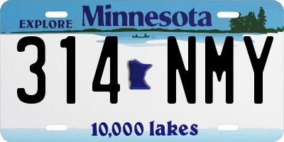 MN license plate 314NMY