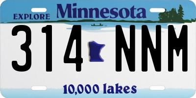 MN license plate 314NNM