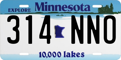 MN license plate 314NNO
