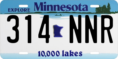 MN license plate 314NNR