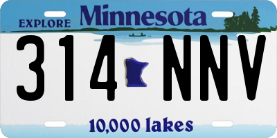 MN license plate 314NNV