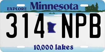 MN license plate 314NPB