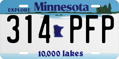 MN license plate 314PFP