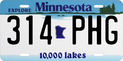 MN license plate 314PHG