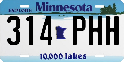 MN license plate 314PHH
