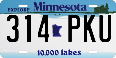 MN license plate 314PKU