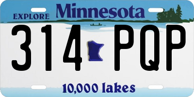 MN license plate 314PQP