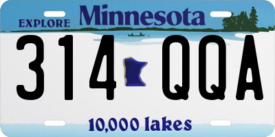 MN license plate 314QQA