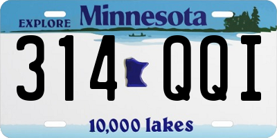 MN license plate 314QQI