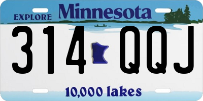 MN license plate 314QQJ