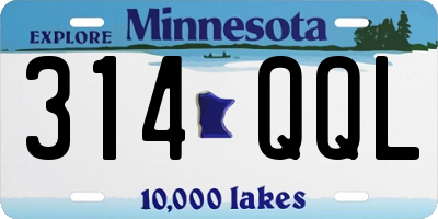 MN license plate 314QQL
