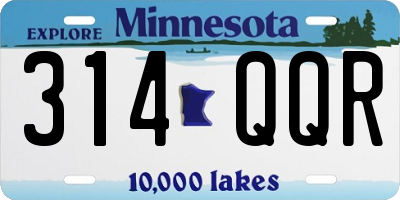 MN license plate 314QQR