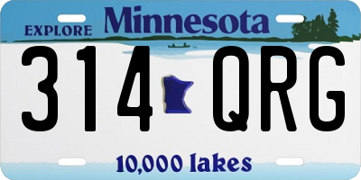 MN license plate 314QRG