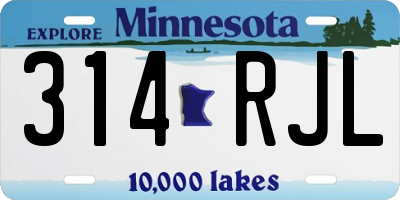 MN license plate 314RJL