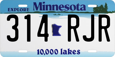MN license plate 314RJR