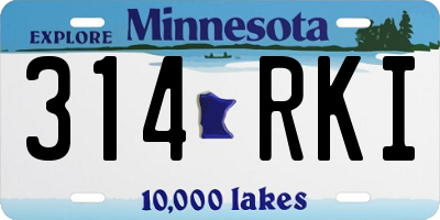 MN license plate 314RKI