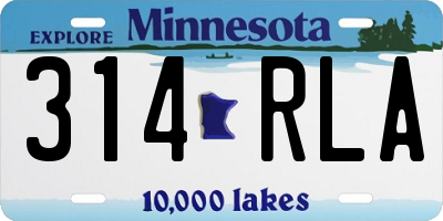 MN license plate 314RLA