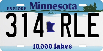 MN license plate 314RLE