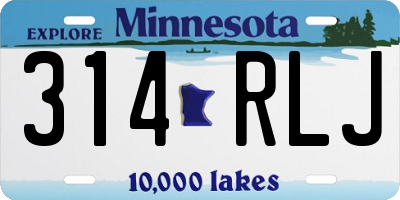 MN license plate 314RLJ