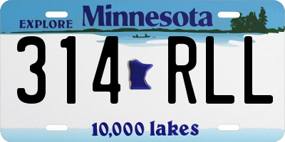 MN license plate 314RLL