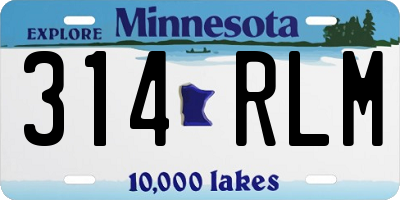 MN license plate 314RLM