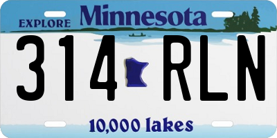 MN license plate 314RLN