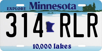 MN license plate 314RLR