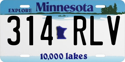 MN license plate 314RLV