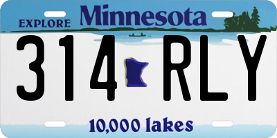 MN license plate 314RLY