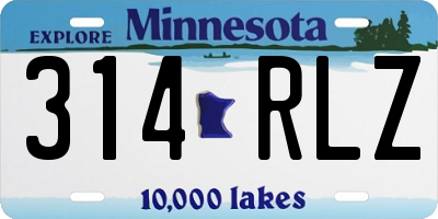 MN license plate 314RLZ