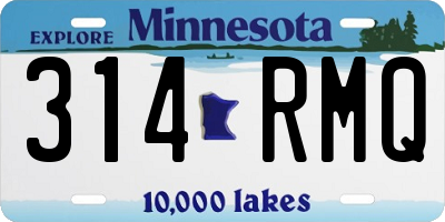 MN license plate 314RMQ